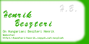 henrik beszteri business card